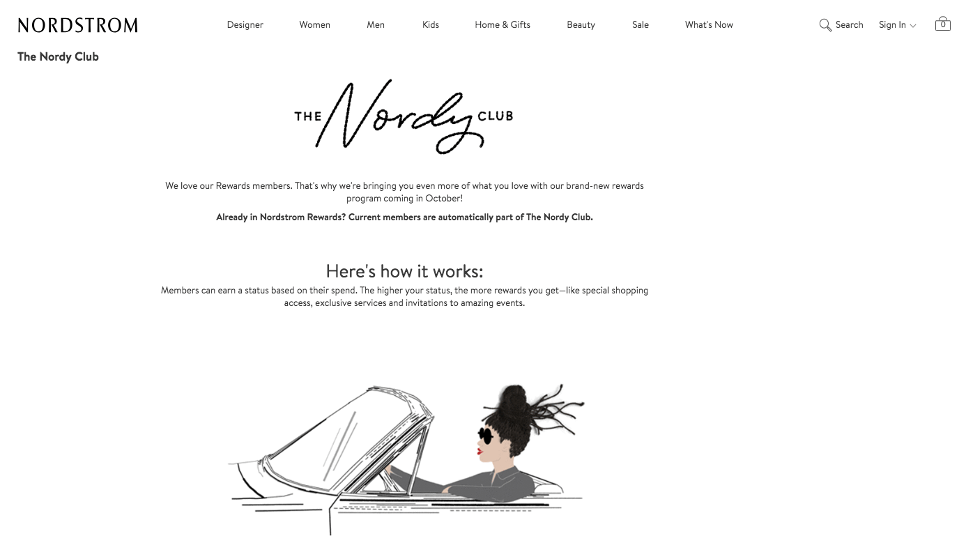 The Best eCommerce Loyalty Programs - Nordstrom Nordy Club