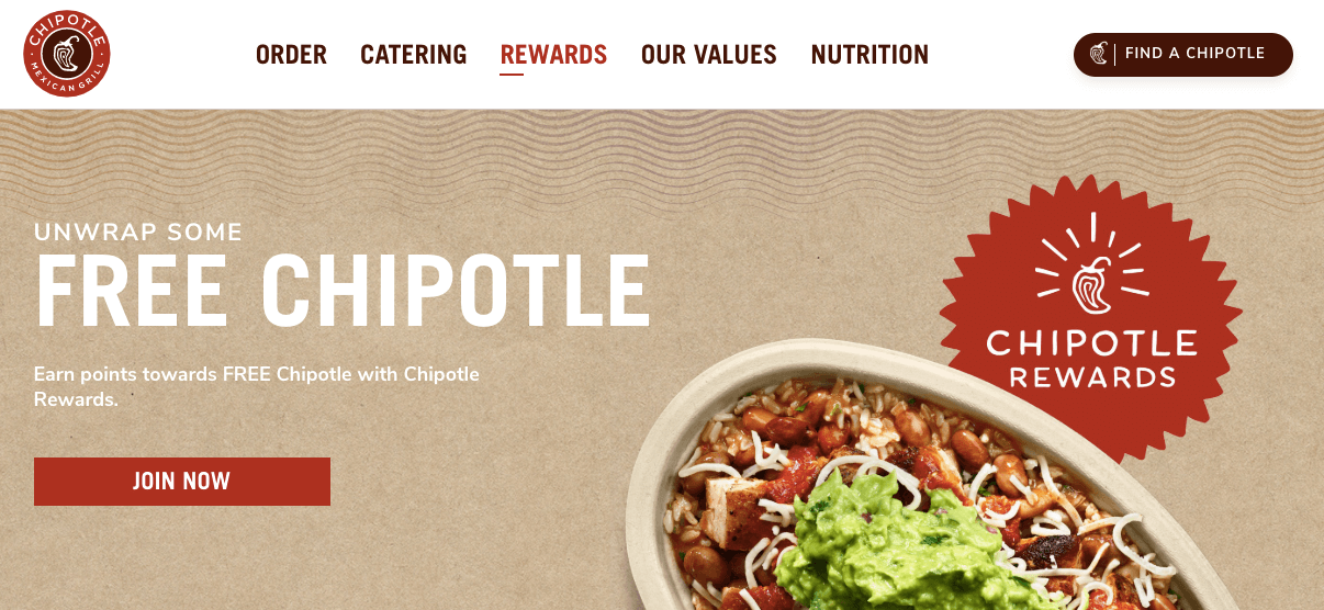Examples Food and Beverage - chipotle home