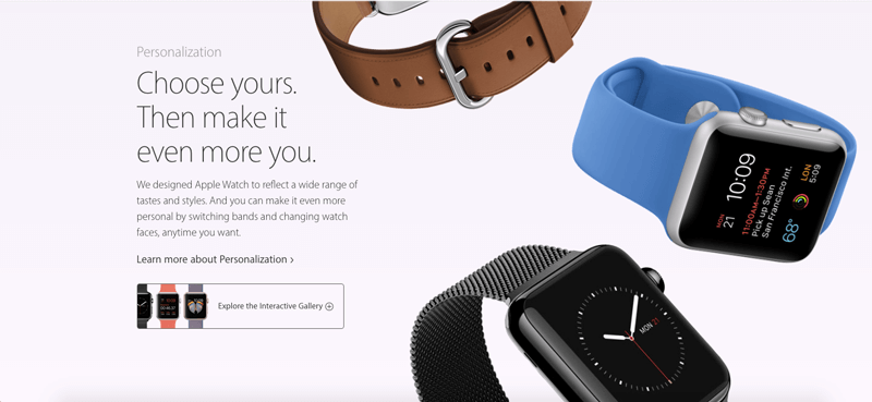apple watch personalization