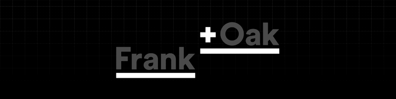 frank + oak logo black