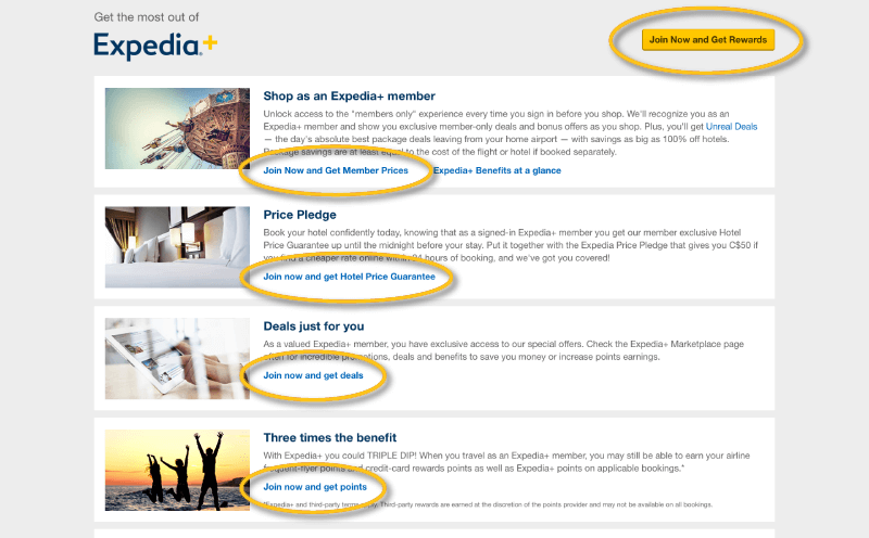 expedia+ join now