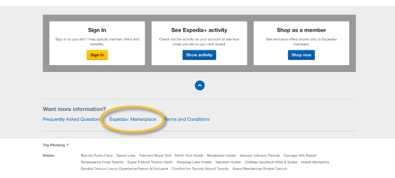 expedia+ marketplace