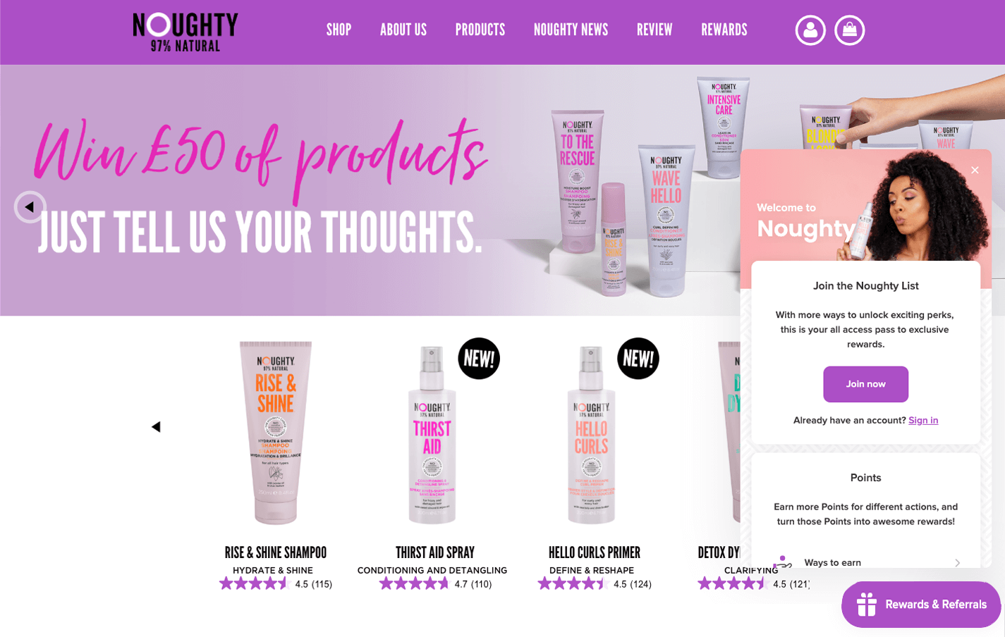 Noughty Haircare brand colors
