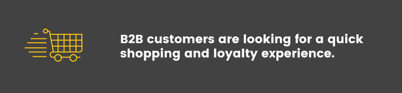 b2b loyalty program quick experience