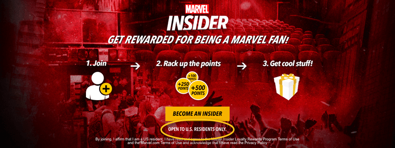 marvel insider open to us residents