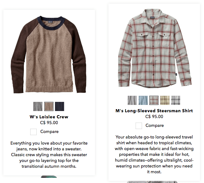 patagonia product descriptions