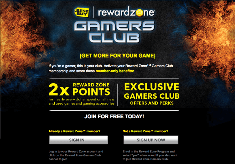 reward zone gamers club
