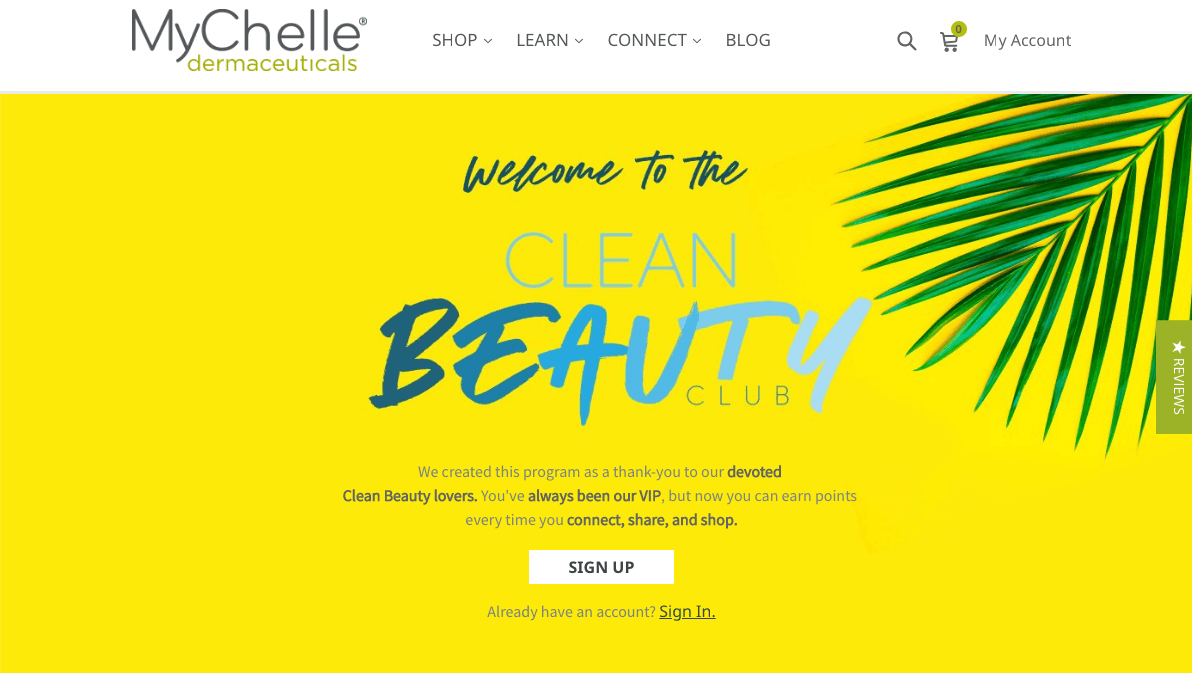 Best Rewards of 2018 - MyChelle Beauty Club Home