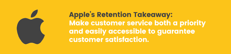 apple doesn't have a loyalty program retention takeaway customer service