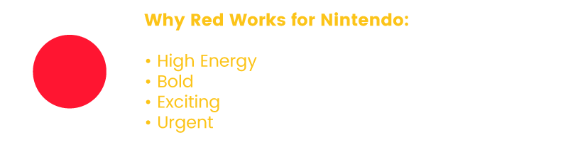 color psychology red nintendo summary