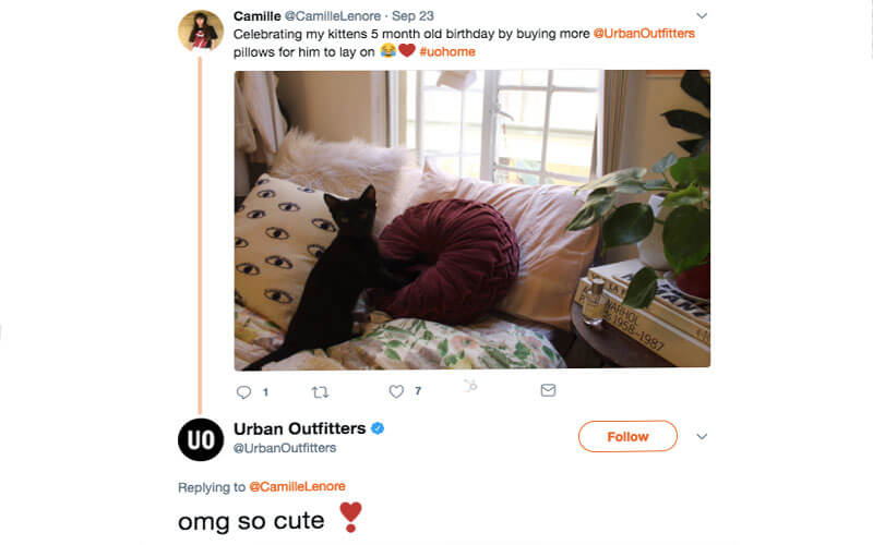Urban Outfitters Twitter Engagement