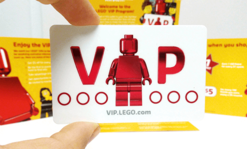 LEGO VIP program card