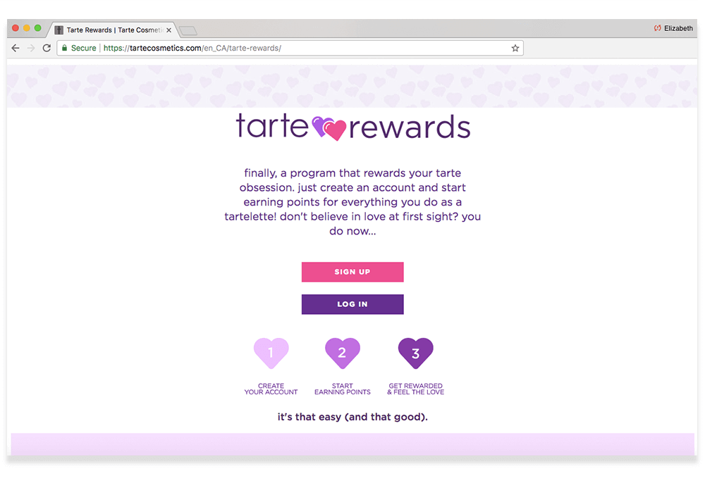 tarte rewards program registration