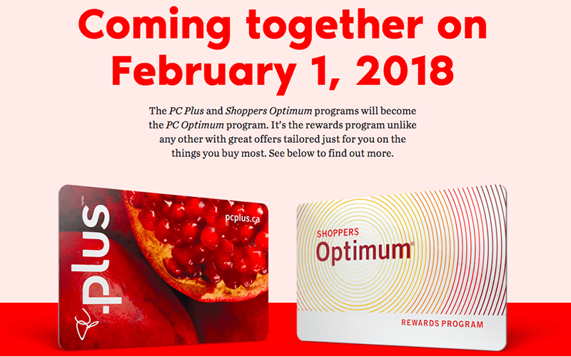 Shoppers Optimum and PC Plus Merge