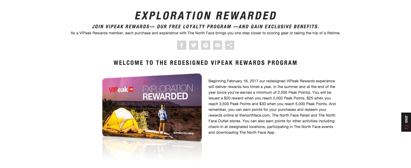 vipeak rewards exploration rewarded