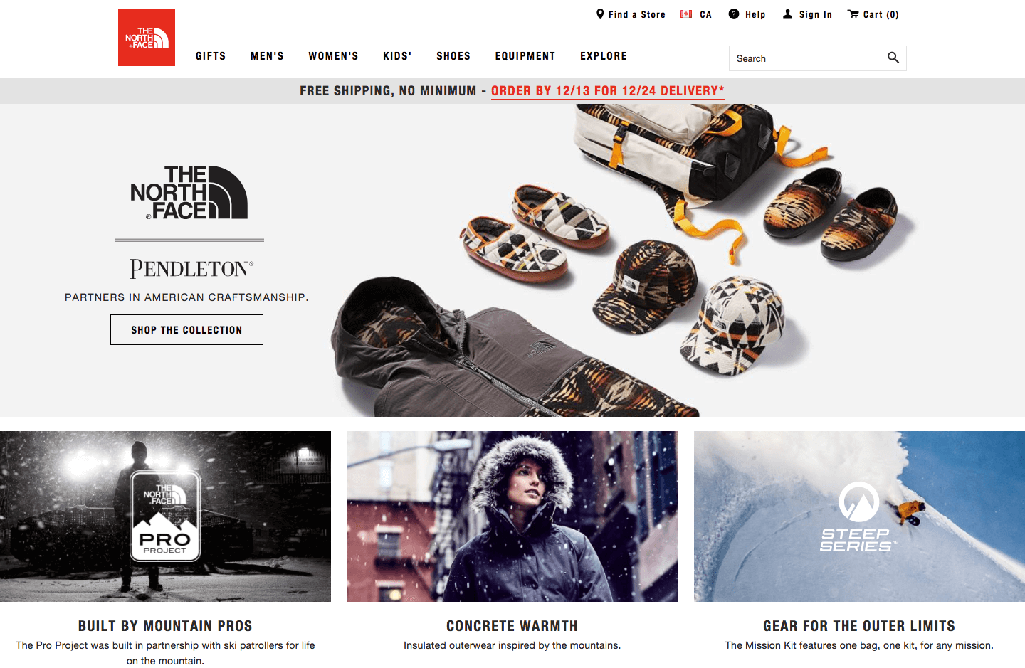 vipeak rewards north face homepage