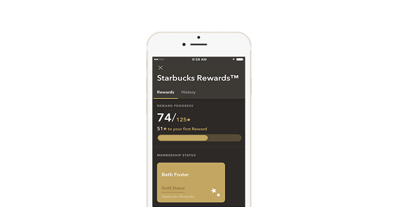 Starbucks Rewards Progress Bar