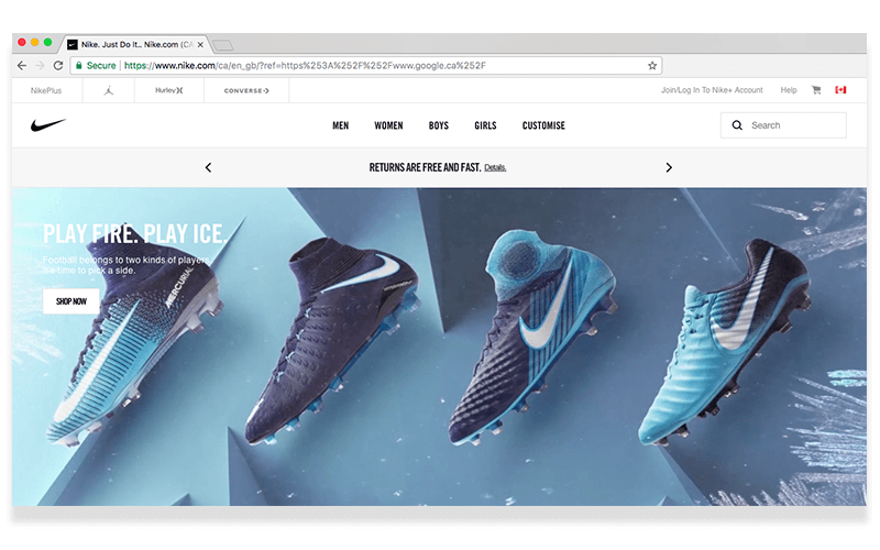 Nike Website Design