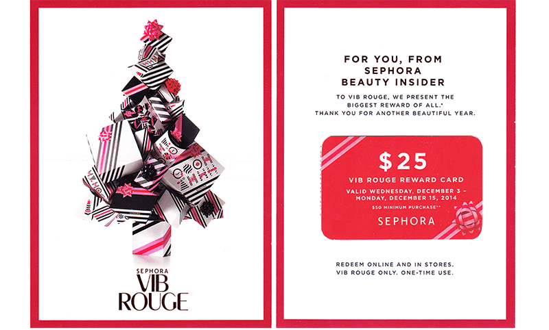 Sephora VIB Rouge Holiday Rewards Card