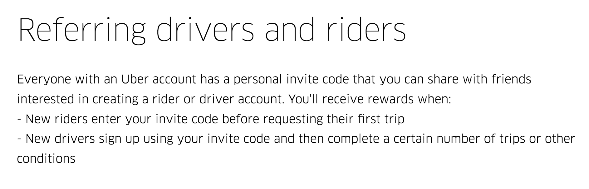 Check out this explanation of how Uber's referral program works