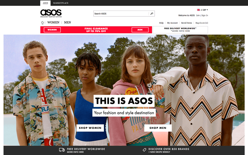 in-store experience ASOS