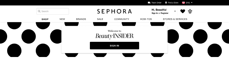 in-store experience sephora VIB rouge banner