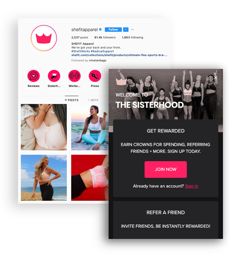 Shefit panel and instagram