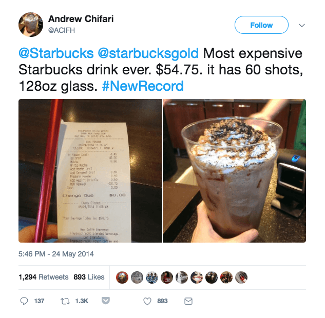 exploit reward point programs starbucks giant drink