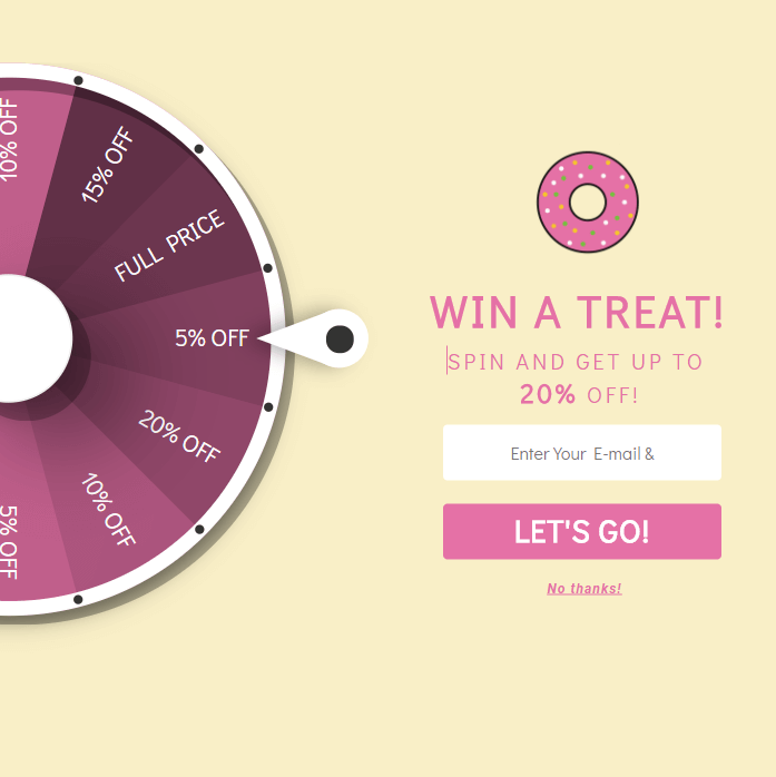 gamification strategies branded donut spin to win