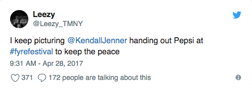 How Social Media Influencers Can Destroy Community - Fyre Festival tweet about kendall jenner fire backlash