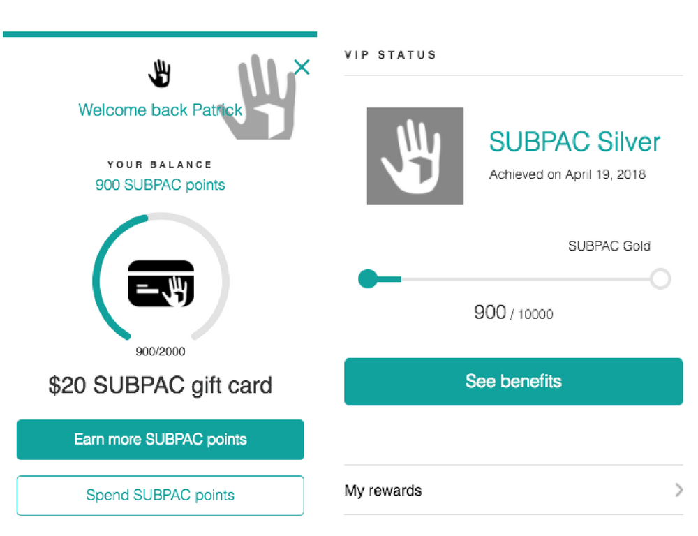 Subpac VIP Program Gamification