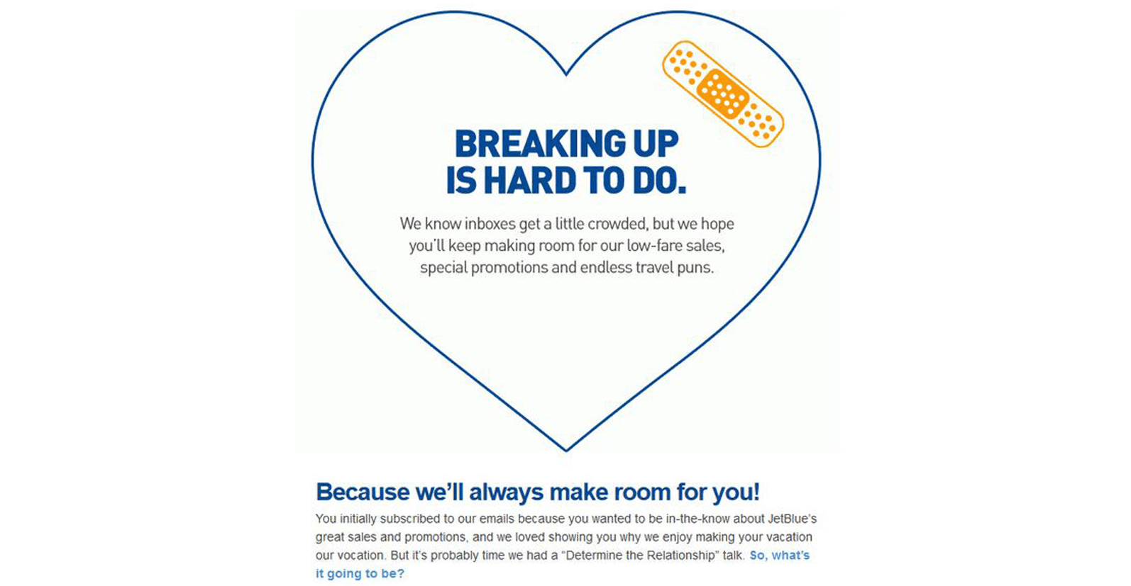 JetBlue's reengagement campaign