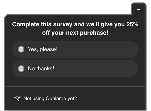 qualaroo survey used to reactivate dormant customers