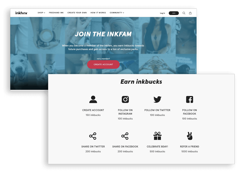 inkbox rewards program earning rules