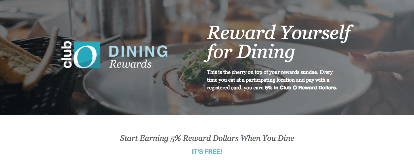 Overstock rewards customers for eating at certain restaurants