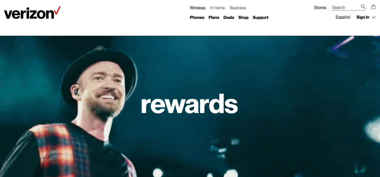 Verizon Up Rewards - coffee shoes concerts 