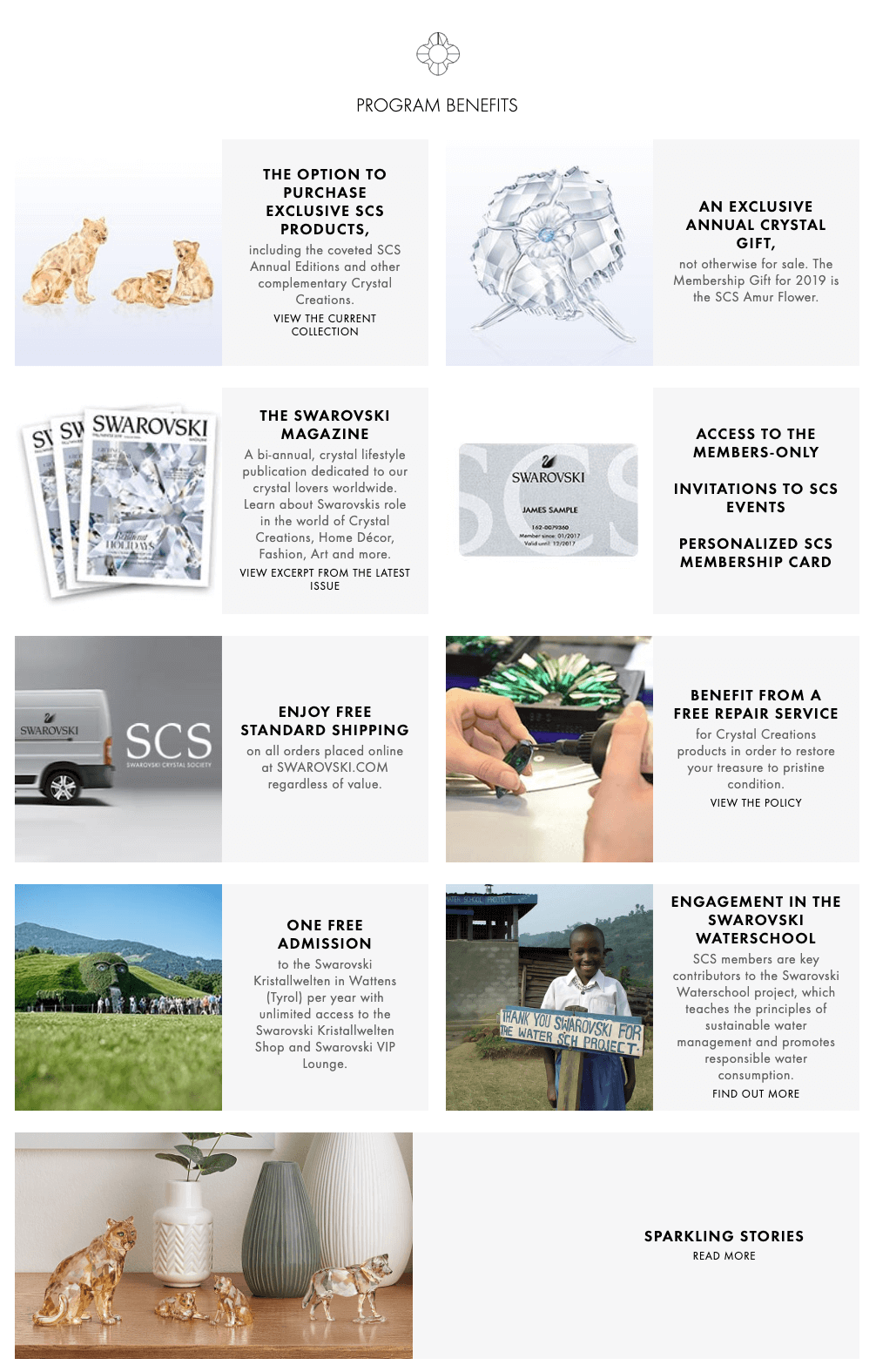 luxury brands - swarovski rewards