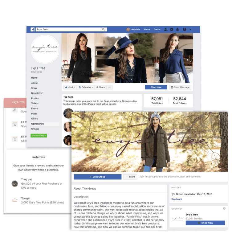 customer engagement campaigns - evys tree facebook