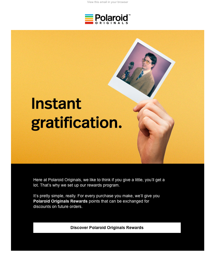 Polaroid Originals FOMO email 