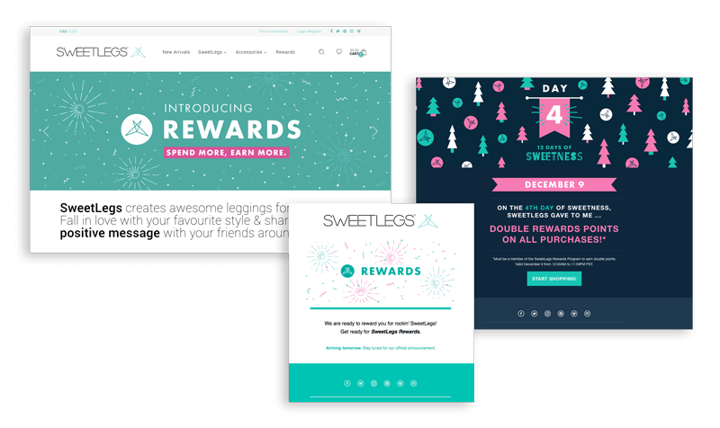 Sweet Rewards program communications