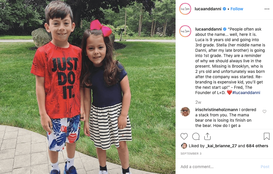 Brand Storytelling - luca + danni instagram