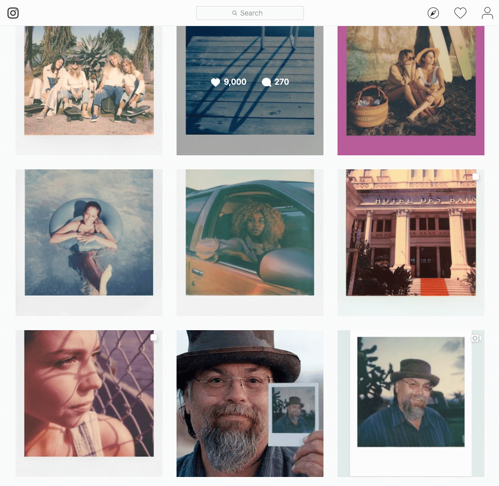 Brand storytelling - polaroid instagram