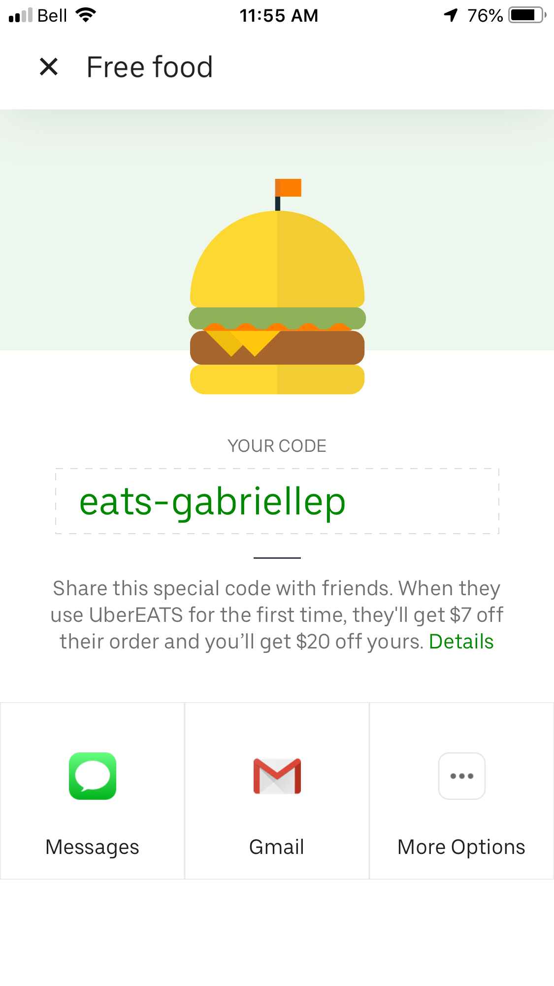 Sharing economy - uber eats referral