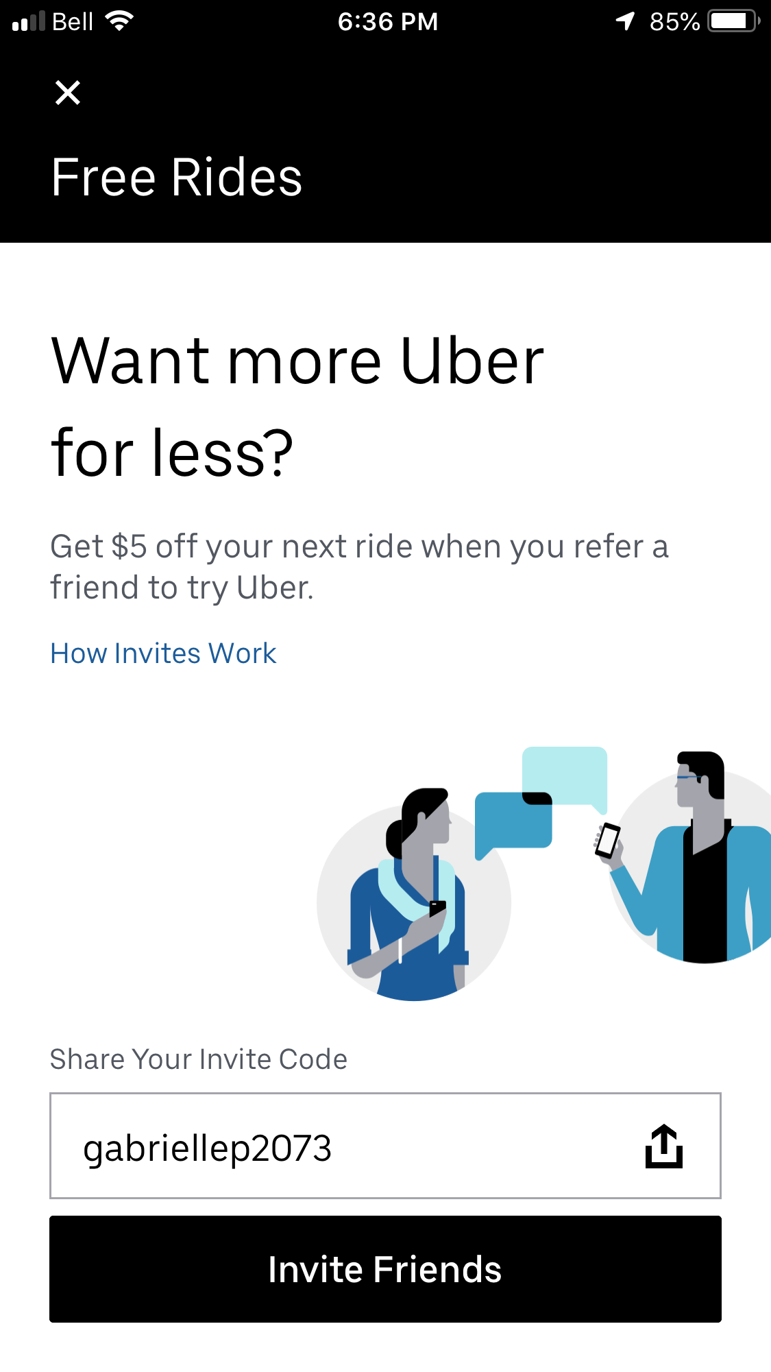 sharing economy - Uber referral