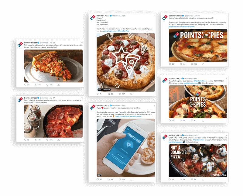 Domino's Points for Pies social content