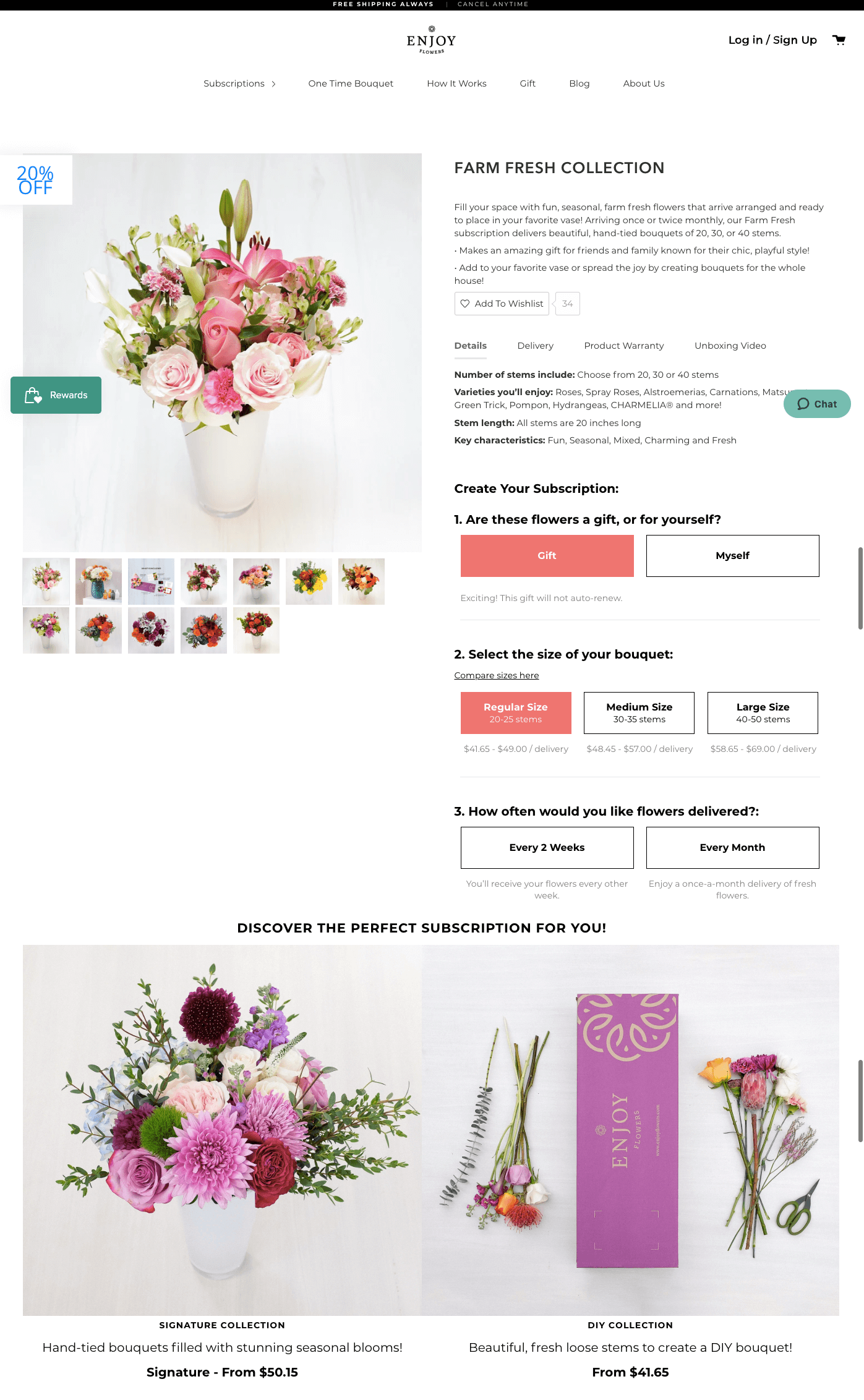 customer retention campaigns - enjoy flowers subscriptions