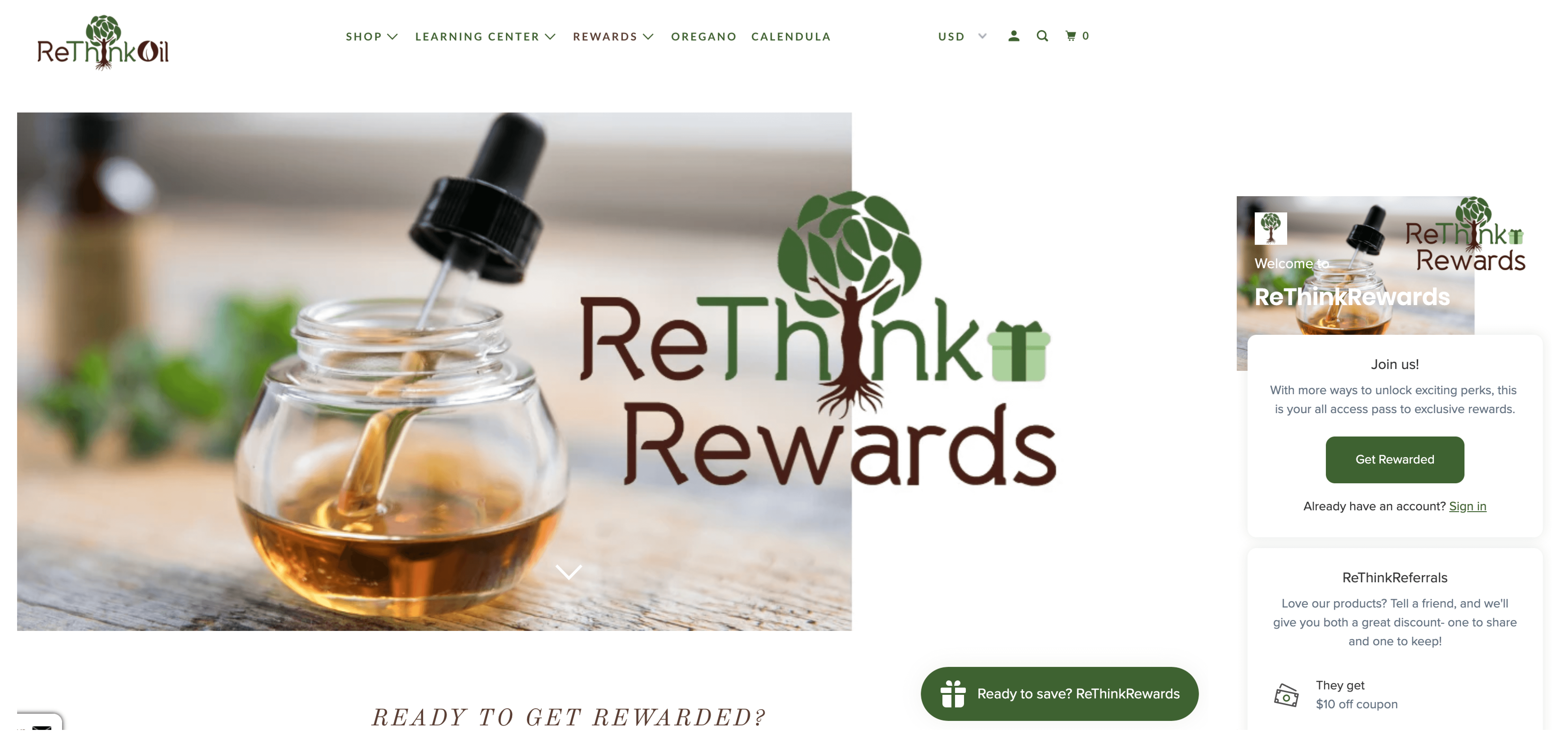 ReThink Rewards website