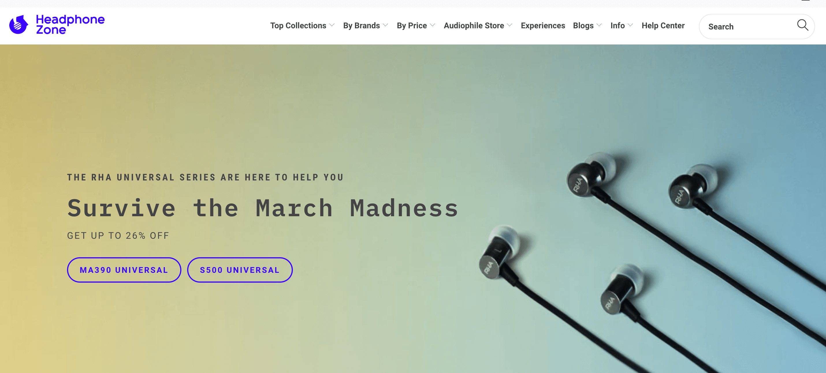 Headphone zone homepage 2020