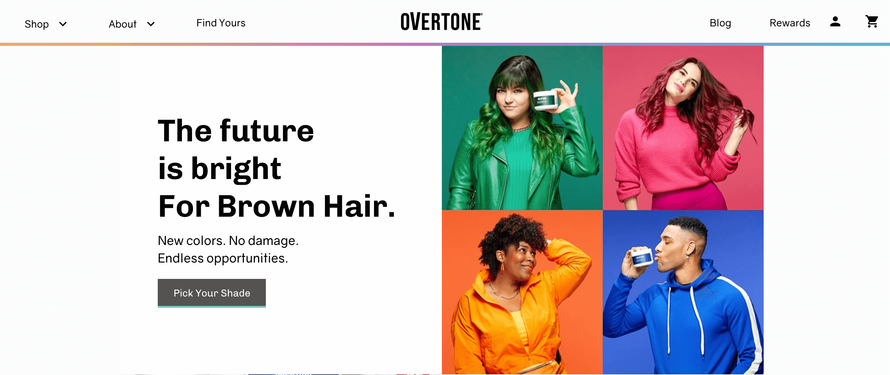 Overtone homepage 2020