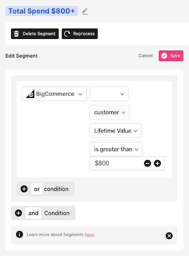 5 Ways to Increase Retention With Email & SMS Marketing - screenshot of Sendlane and segmenting your contacts 